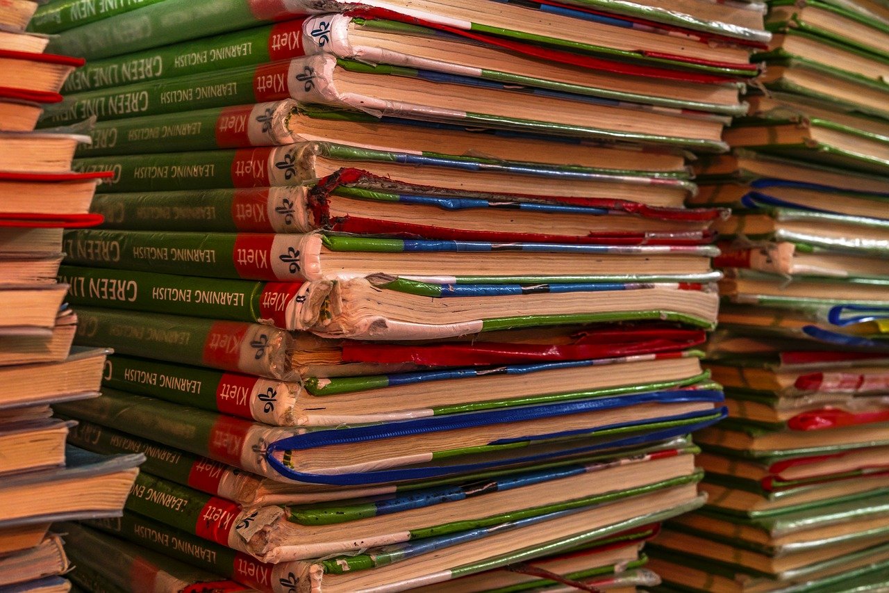 english, books, book stack