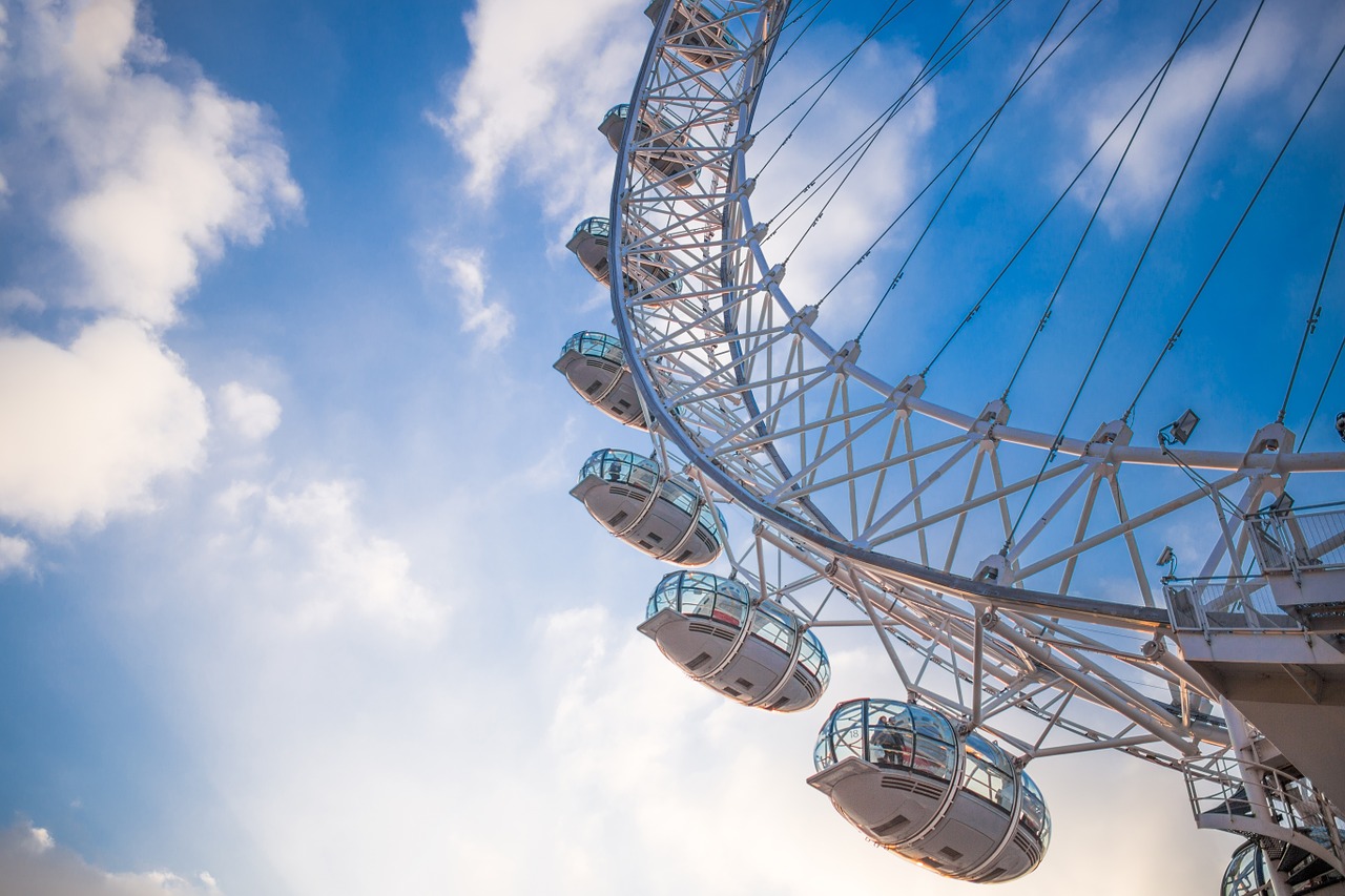 ferris wheel, london eye, attraction